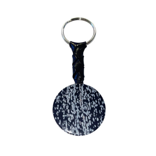 Porte-clés Obsidienne neige – Disque