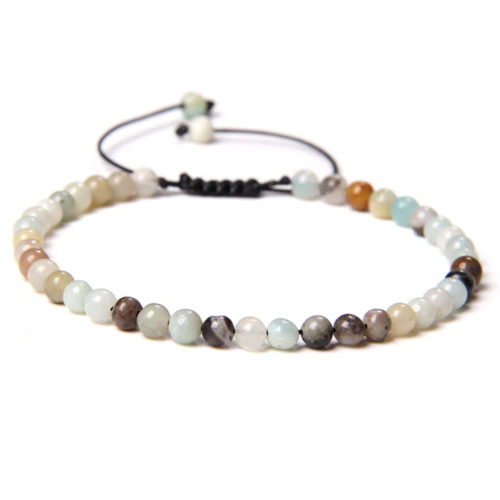 bracelet-amazonite-multicolore-pierres-boules-4mm-cordon-ajustable-