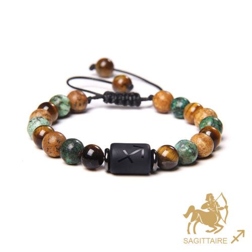 bracelet-sagittaire-oeil-de-tigre-turquoise-jaspe-cordon-ajustable